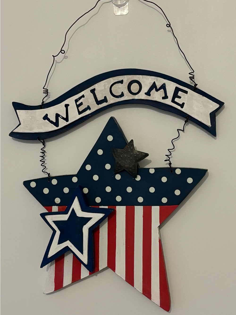 American Flag Welcome Sign